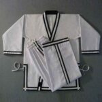 White Double Line Hapkido Uniform
